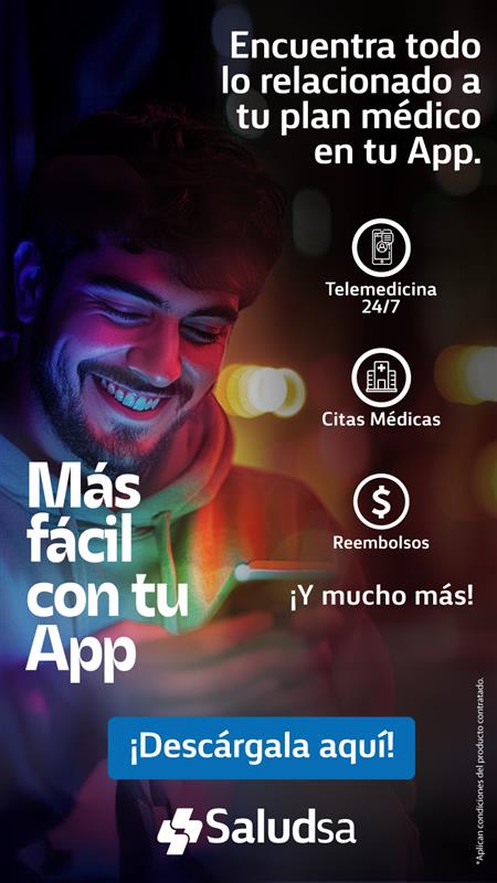 Descarga la app de Saludsa - Promoción