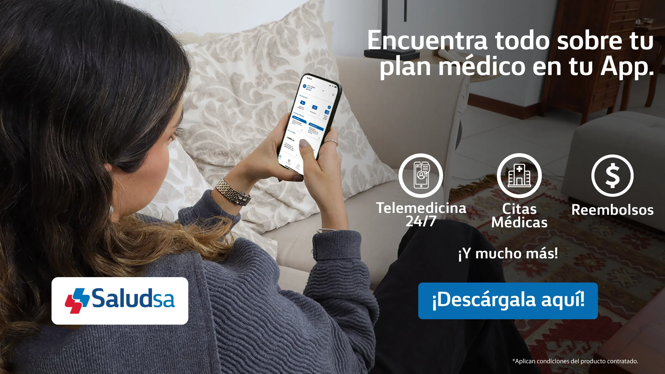 Descarga la app de Saludsa - Promoción